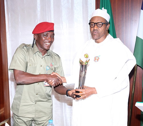 Football loves me, says Buhari