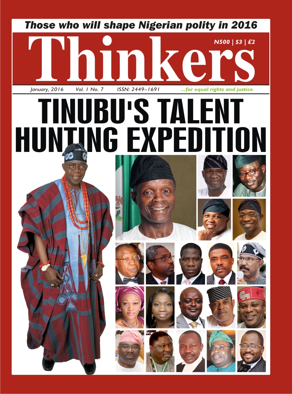 Asiwaju Bola Tinubu, The Iconic Democrat, Is Thinkers Magazine’s Man Of The Year 2015