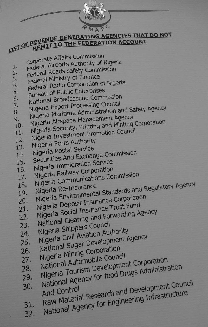 EXCLUSIVE: Revenue Mobilisation Commission seeks repeal of laws establishing Finance Ministry, NAFDAC, SEC, NIMASA, 28 others