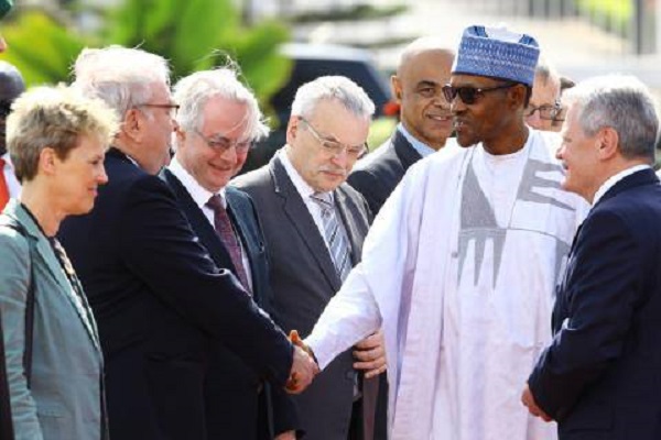 President Muhammadu Buhari receives President of Federal Republic of Germany, Joachim Gauck at the State House in Abuja on Thursday, February 11, 2016
