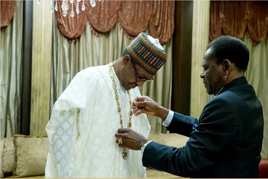 Buhari receives highest national honour in Equatorial Guinea