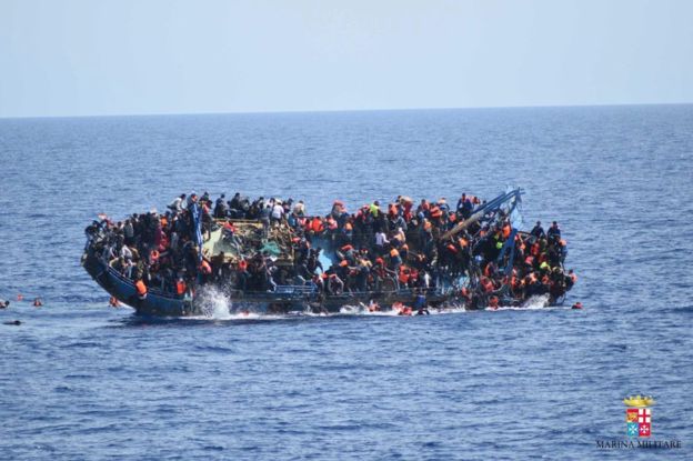 European Migrant Crisis: Capsized Boat Horror Caught On Camera