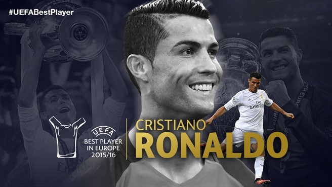 Cristiano Ronaldo named Best Player in Europe