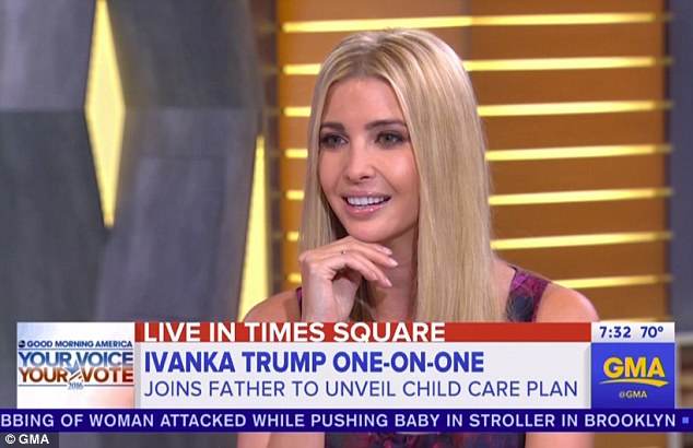 Trump’s daughter criticises Clinton for ignoring child care costs