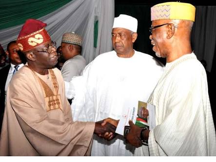 Oyegun, Tinubu meet at Buhari’s book lunch