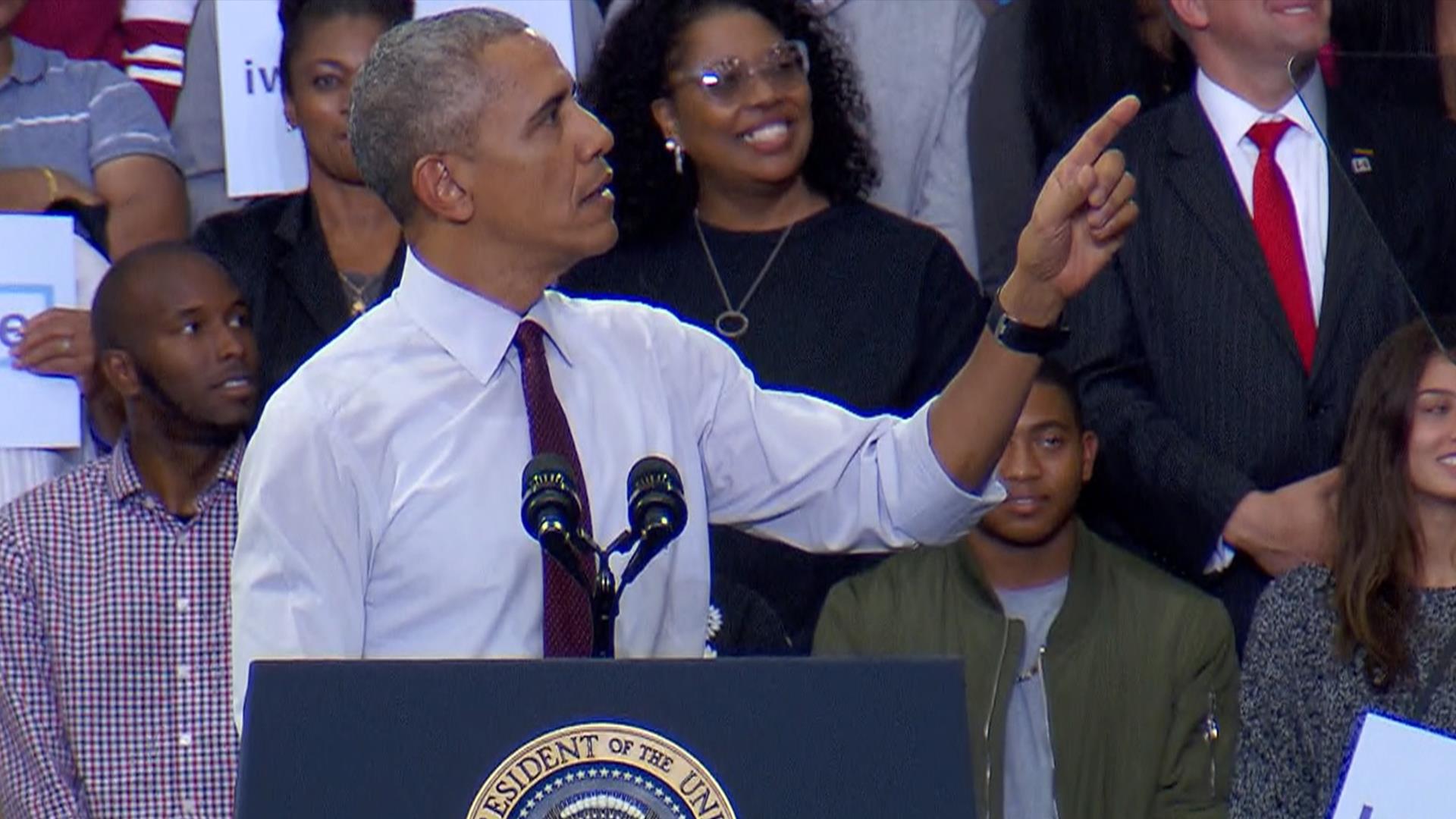Obama mocks Trump for losing twitter access