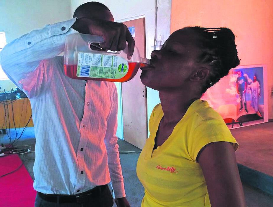 South African pastor makes members drink Dettol for healing