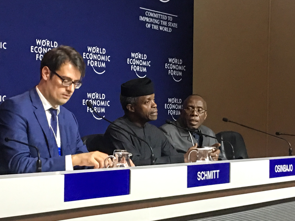 VP Osinbajo at the World Economic Forum 2017, Davos, Switzerland