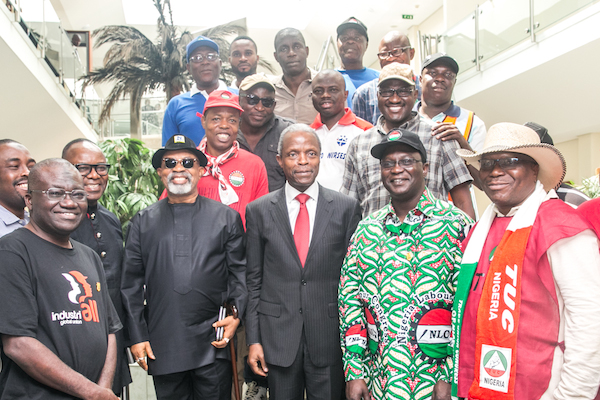 Osinbajo receives 18-point agenda from NLC, TUC