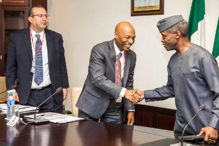 Ag President Osinbajo receives IMF team on a courtesy visit, State House