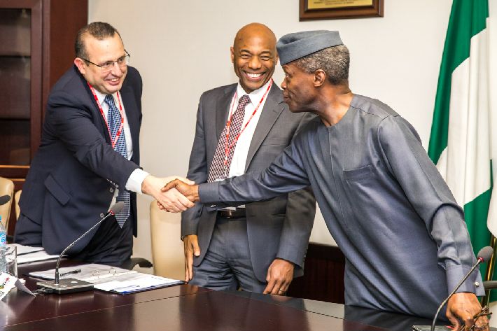 Ag President Osinbajo receives IMF team on a courtesy visit, State House