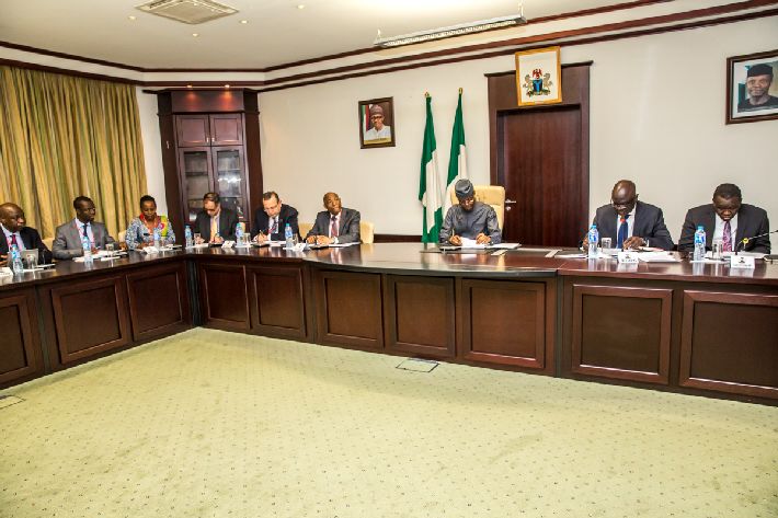 Ag President Osinbajo receives IMF team on a courtesy visit, State House