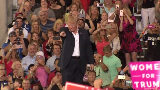 Trump attacks media again in Florida rally