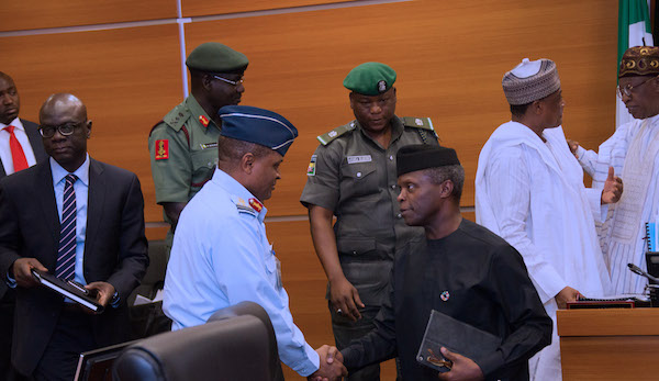 Minister, service chiefs brief Osinbajo on security