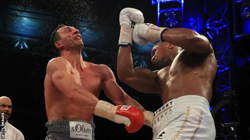 Joshua knocks down Klitschko in 11th round