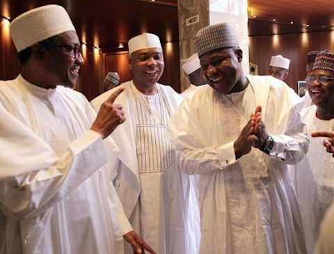 Buhari meets Saraki, Dogara