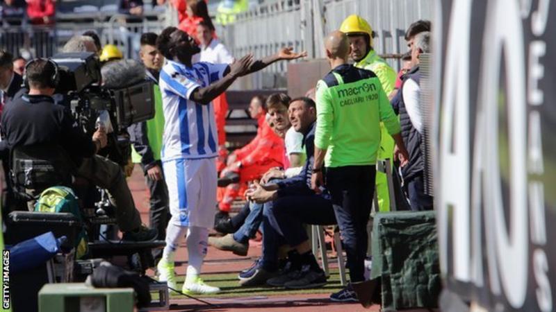 Muntari walks out of pitch over racial abuse
