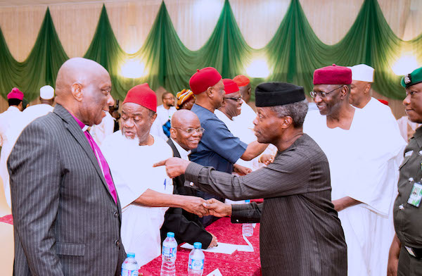 Wars start with words, Osinbajo tells Igbo leaders