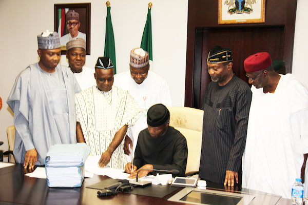 Osinbajo signs N7.44trn 2017 Appropriation Bill