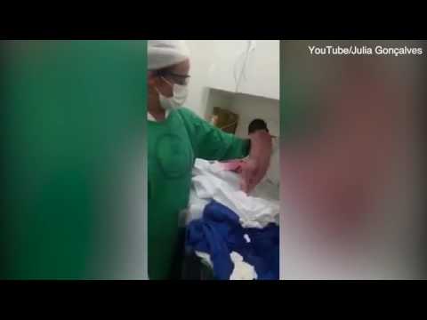 New born baby walks minutes after being delivered