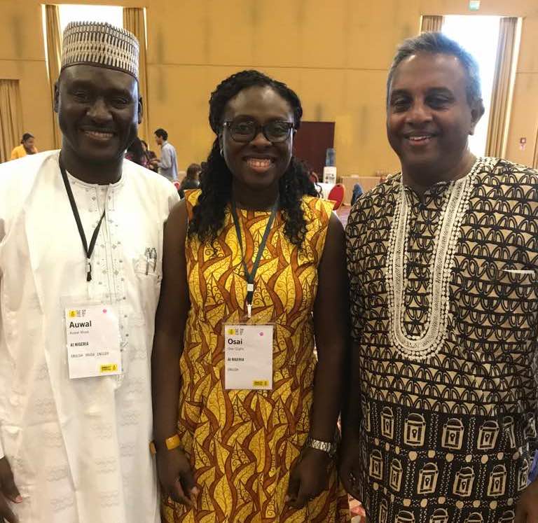 Secretary General of Amnesty International, Salil Shetty, AI Director in Nigeria, Osai Ojigho and Auwal Musa Rafsanjani at the organisation’s meeting in Rome, Italy