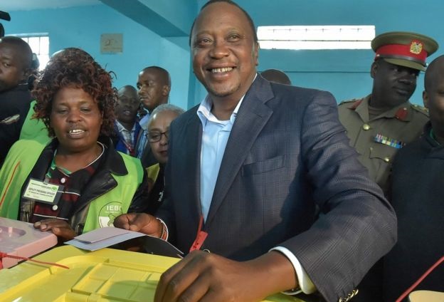 Kenyatta takes lead in Kenya’s presidential poll