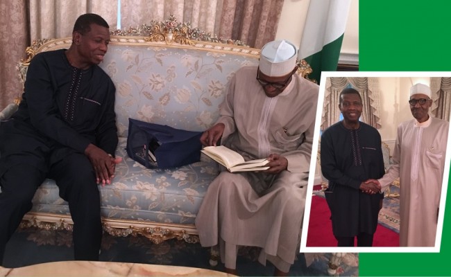 Buhari hosts Pastor Adeboye in London