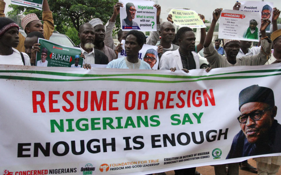 Protesters storm Presidential Villa, call for Buhari’s resignation