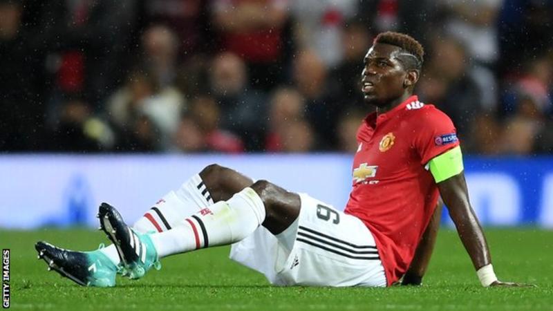 Pogba out for six weeks with hamstring injury