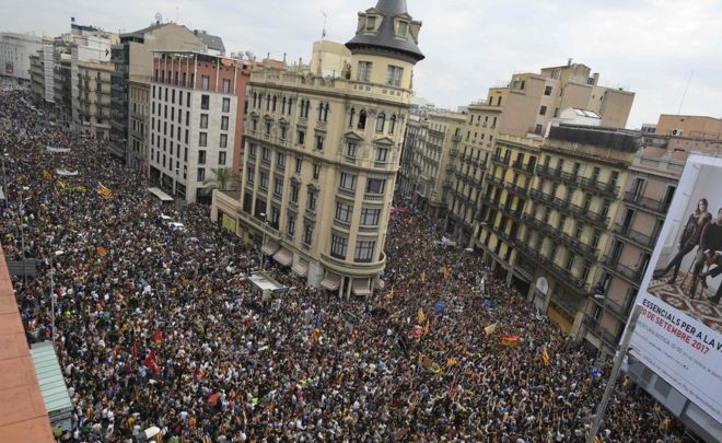 Protests hit Catalonia after referendum