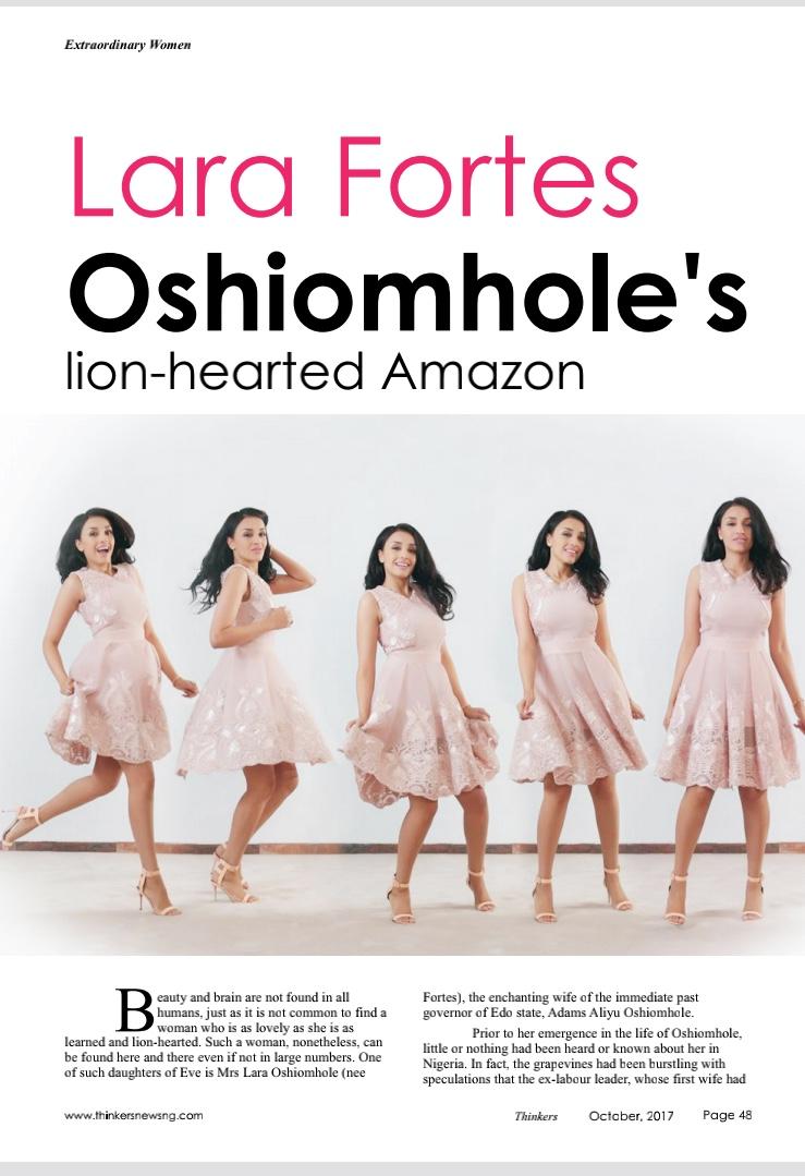 Lara Fortes: Oshiomhole’s lovely lion-hearted amazon