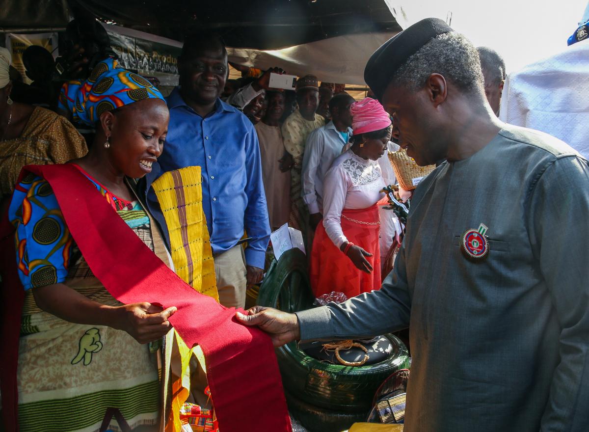 Photos: VP Osinbajo attends Nationwide Micro, Small And Medium Enterprise Clinics For Viable Enterprises (MsME Clinics) In Osun State.