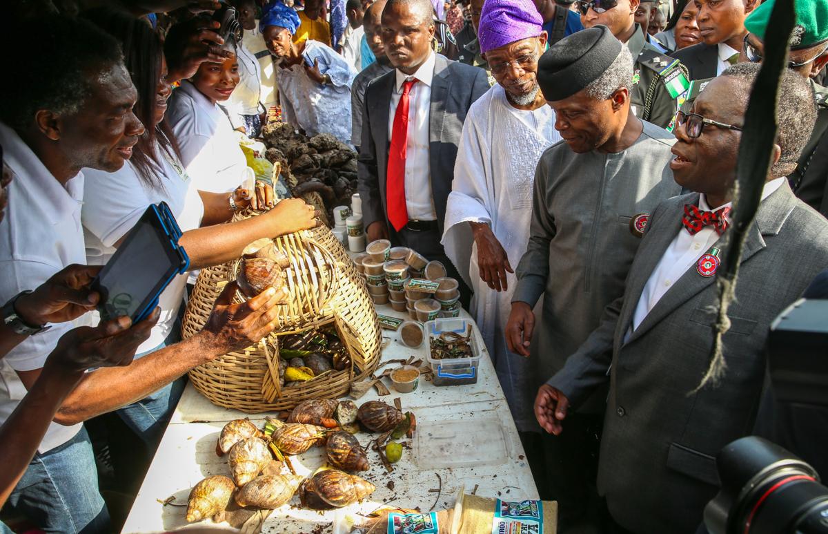 Photos: VP Osinbajo attends Nationwide Micro, Small And Medium Enterprise Clinics For Viable Enterprises (MsME Clinics) In Osun State.
