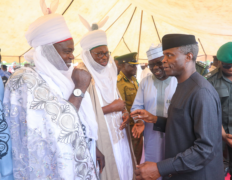 Vice President Yemi Osinbajonvisits Awe, Kyetor and Agyaragu IDPs camps in Nasarawa state on Wednesday, May 23, 2018, where he interacted with men, women and children. He was accompanied by the Governor Umaru Tanko Al-Makura of Nasarawa state, Senator Abdullahi Adamu and other top government officials