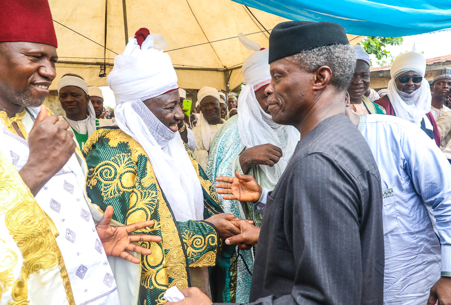 Vice President Yemi Osinbajonvisits Awe, Kyetor and Agyaragu IDPs camps in Nasarawa state on Wednesday, May 23, 2018, where he interacted with men, women and children. He was accompanied by the Governor Umaru Tanko Al-Makura of Nasarawa state, Senator Abdullahi Adamu and other top government officials