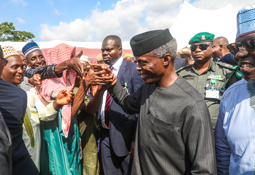 Vice President Yemi Osinbajonvisits Awe, Kyetor and Agyaragu IDPs camps in Nasarawa state on Wednesday, May 23, 2018, where he interacted with men, women and children. He was accompanied by the Governor Umaru Tanko Al-Makura of Nasarawa state, Senator Abdullahi Adamu and other top government officials