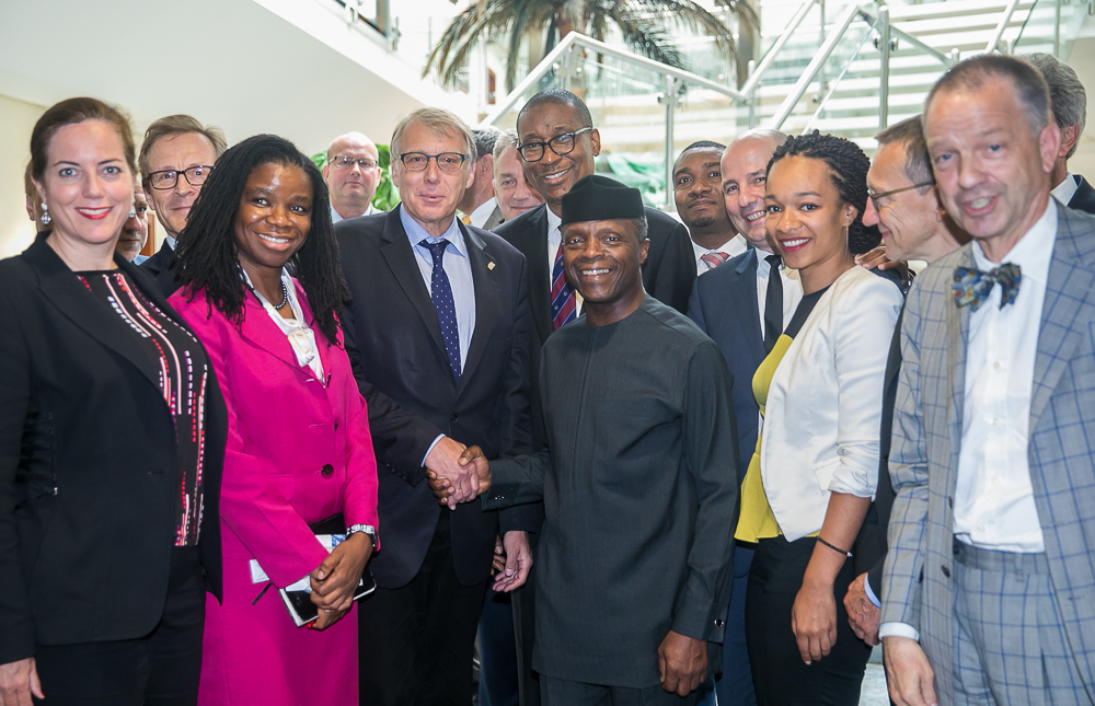 Vice President Yemi Osinbajo receives a delegation of German Industry and Commerce in Nigeria led by Ulrich Konstantin Rieger at the Presidential Villa, Abuja, on Tuesday, June 19, 2018. Photos: State House