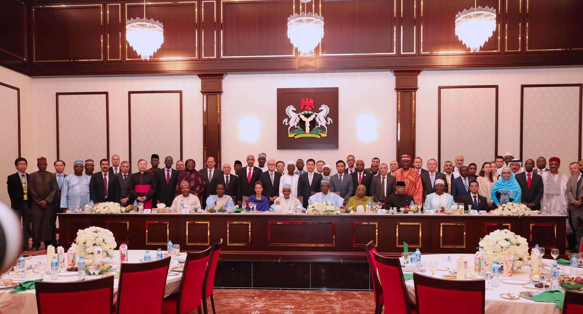President Muhammadu Buhari breaks Ramadan Fast with members of Diplomatic Community at the State House in Abuja on Tuesday, June 12, 2018. PHOTO: State House