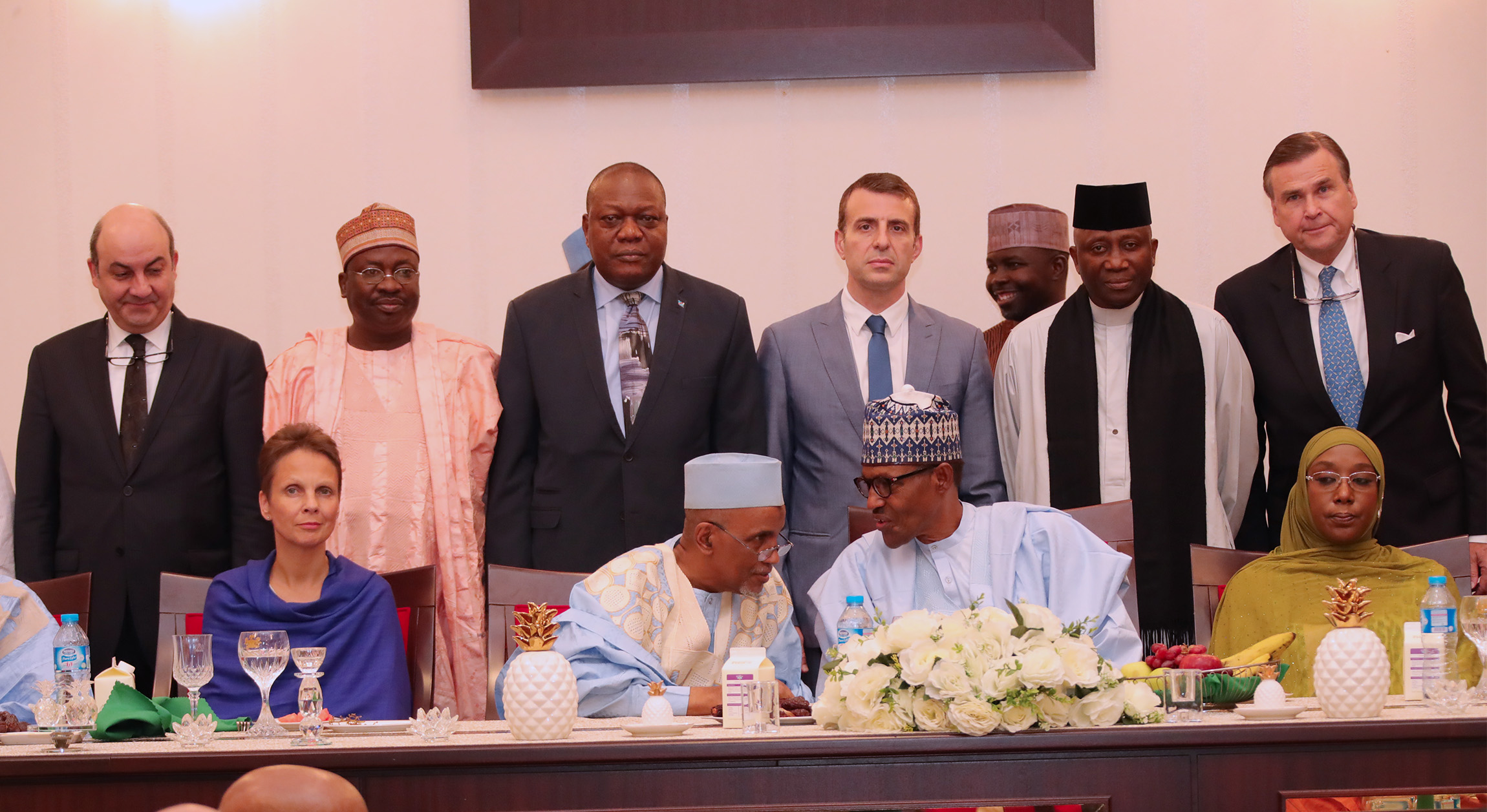 President Muhammadu Buhari breaks Ramadan Fast with members of Diplomatic Community at the State House in Abuja on Tuesday, June 12, 2018. PHOTO: State House
