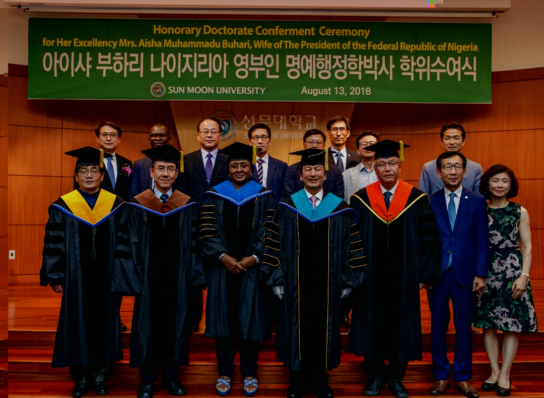 Aisha Buhari bags Sun Moon University’s doctorate degree