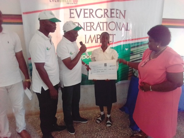 Evergreen Club awards bursary to 2 indigent GSS Karu students