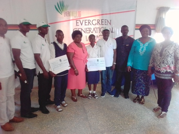 Evergreen Club awards bursary to 2 indigent GSS Karu students