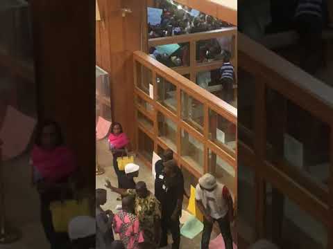Video: Protesting workers shut National Assembly, demand salaries and allowances