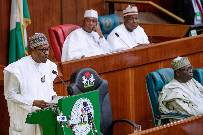 President Buhari presents N8.83trn 2019 budget to NASS