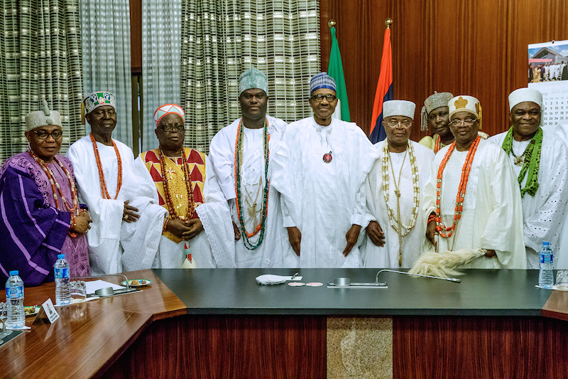 Use your influence to ensure peaceful elections, Buhari tells traditional rulers