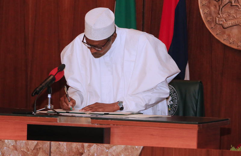 Buhari signs executive order 007 on road infrastructure, tax credit scheme