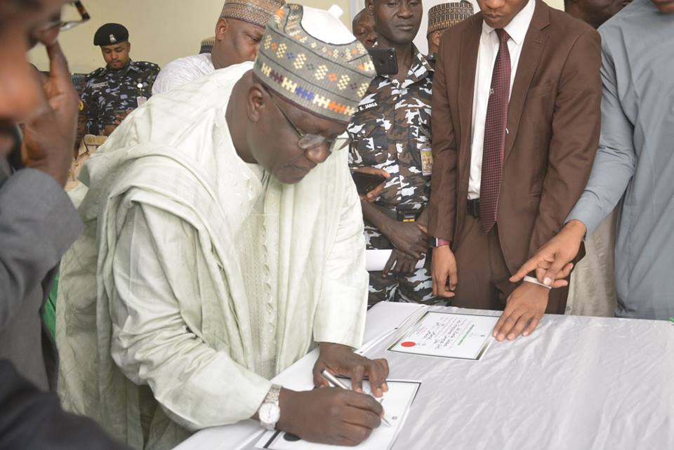 Yobe Governor-elect, Deputy Governor-elect receive certificates of return