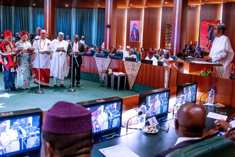Buhari assigns portfolios to new ministers