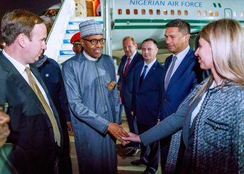 Photos: President Buhari arrives Sochi, Russia for Russia-Africa Economic Forum