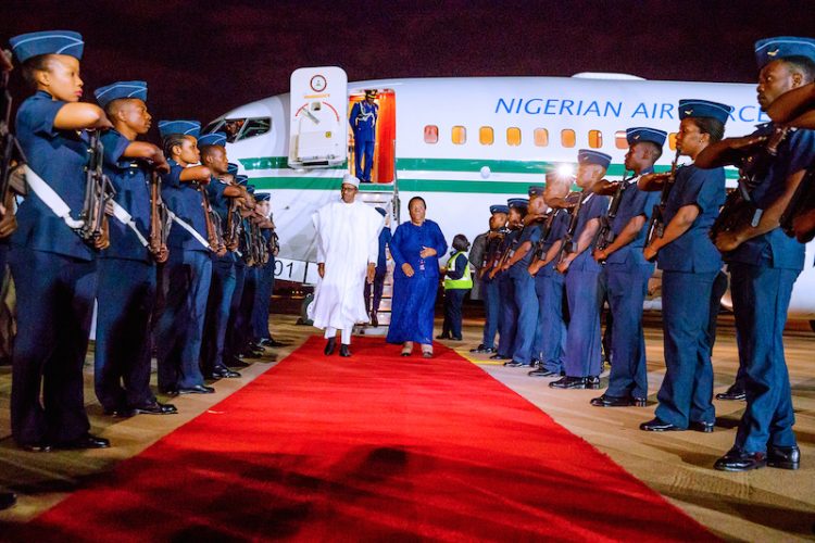 President Buhari arrives South Africa for a 3-day official visit